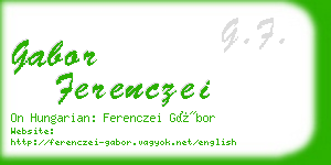 gabor ferenczei business card